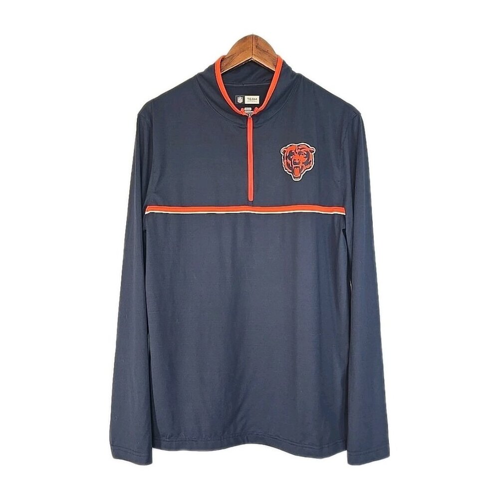 Chicago Bears Long Sleeve Shirt Mens Medium Navy NFL Football